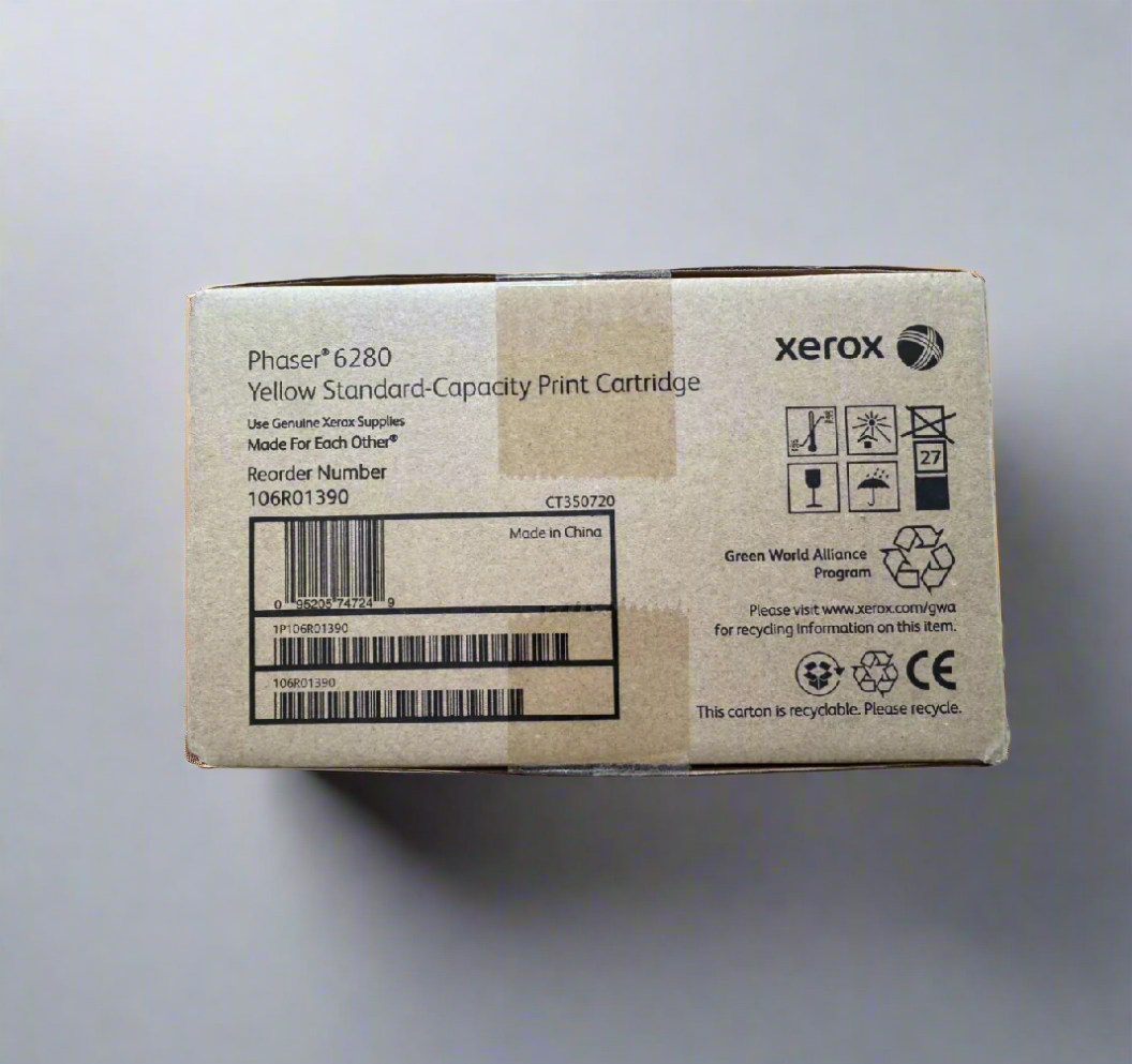 Genuine Xerox Phaser 6280 OEM Toner - 106R01390 Yellow
