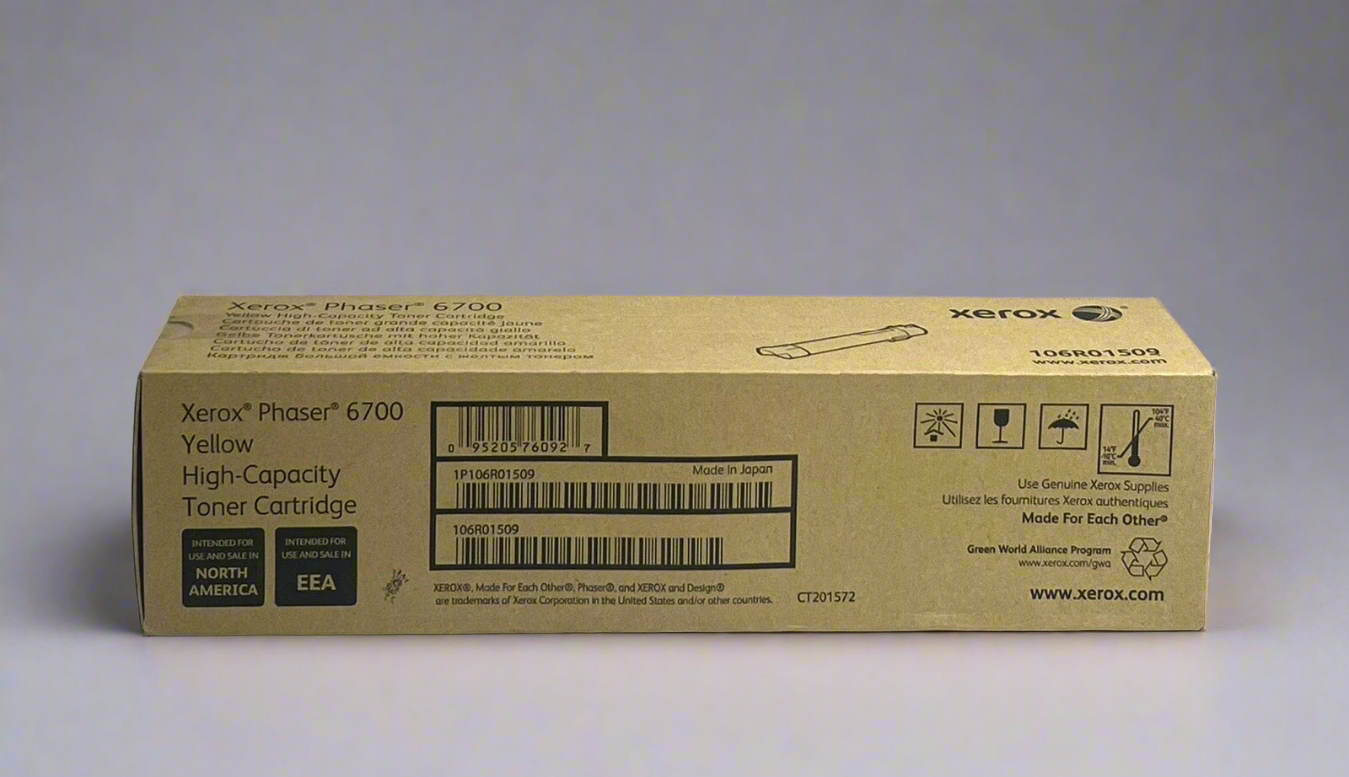 Genuine Xerox Phaser 6700 OEM Toner - 106R01509 Yellow