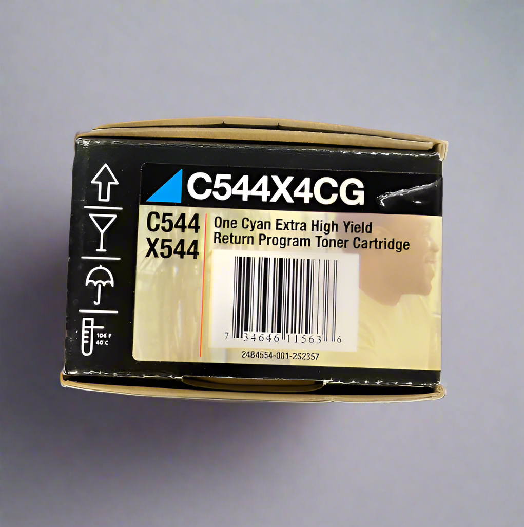Genuine Lexmark OEM Toner - C544X4CG Cyan