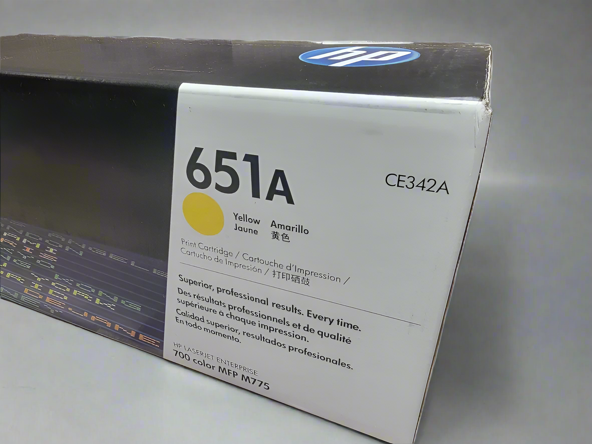 Genuine HP 651A OEM Toner - CE342A Yellow