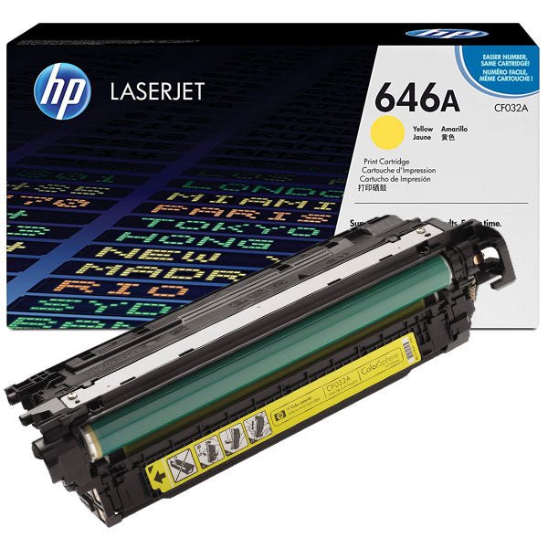 Genuine HP CF032A OEM Toner - Yellow - Real Deal Toners