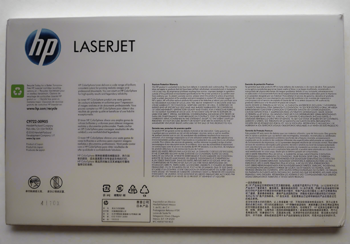 Genuine HP OEM Toner - C9722A Yellow - Real Deal Toners