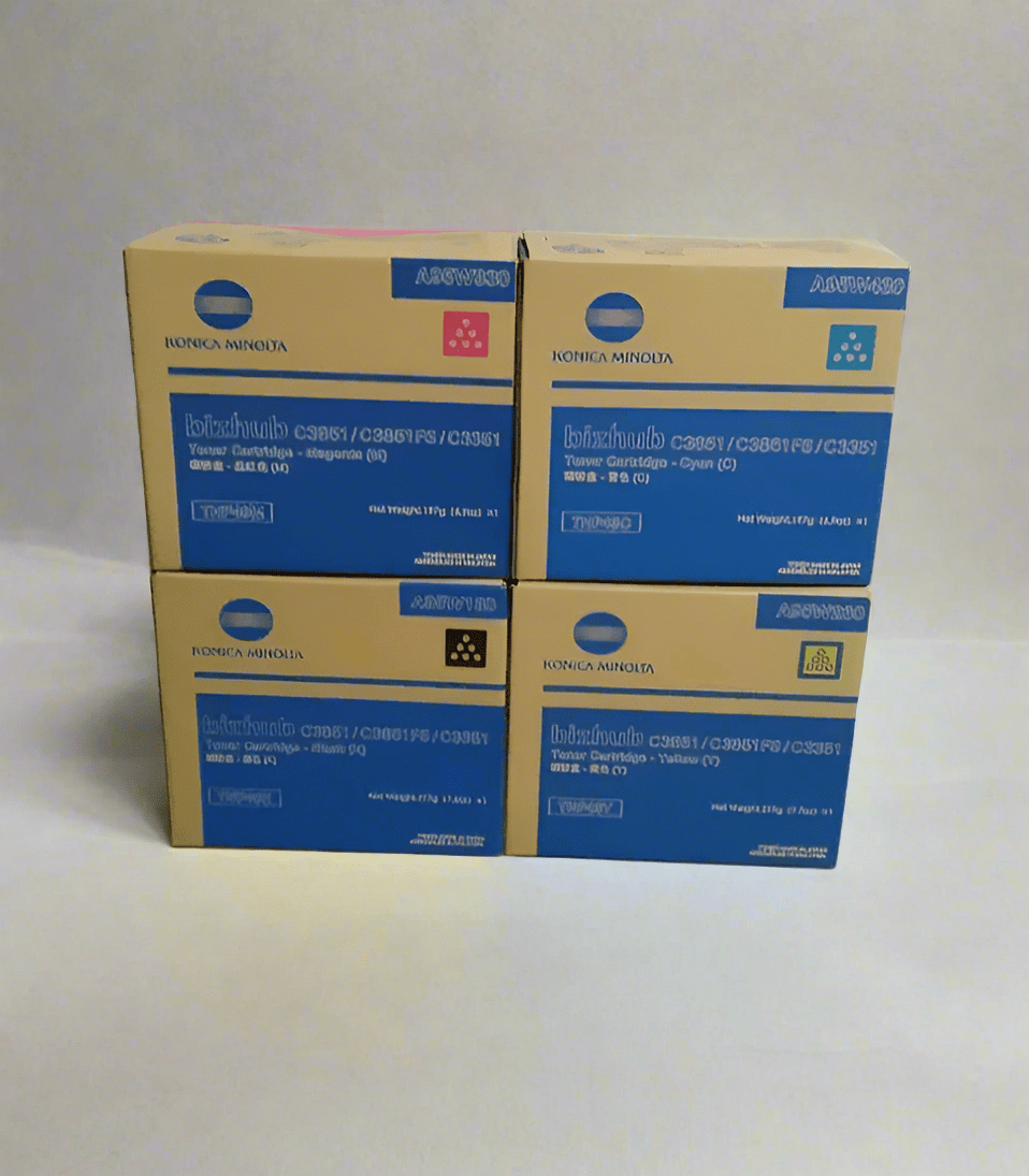 Genuine Konica Minolta OEM Toner Cartridge Set Cyan, Magenta, Yellow, Black - TNP49 - Real Deal Toners