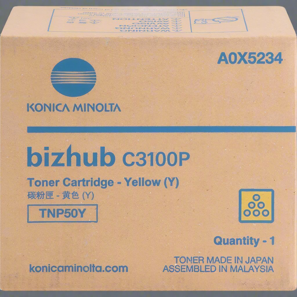 Genuine Konica - Minolta OEM Toner - TNP50Y Yellow - Real Deal Toners