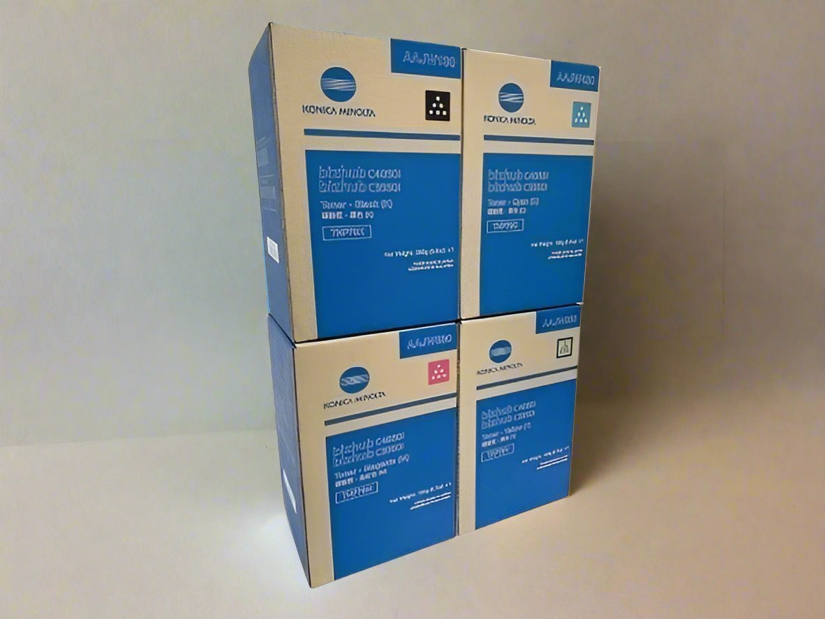 Genuine Konica Minolta TNP79 OEM Toner Cartridge Set - TNP79K Black, TNP79C Cyan, TNP79M Magenta, TNP79Y Yellow - Real Deal Toners