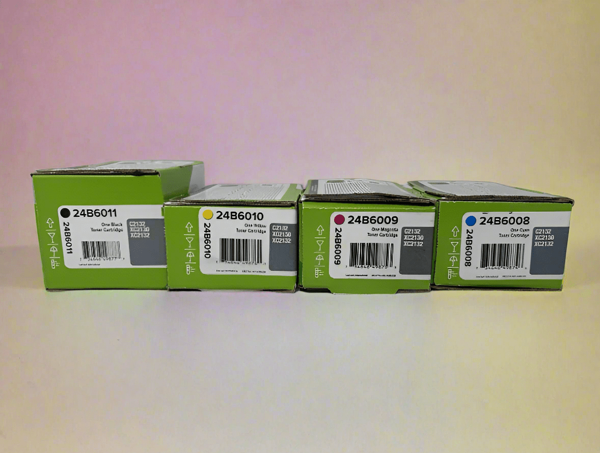 Genuine Lexmark OEM Toner Cartridge Set - 24B60 Black Cyan Magenta Yellow - Real Deal Toners