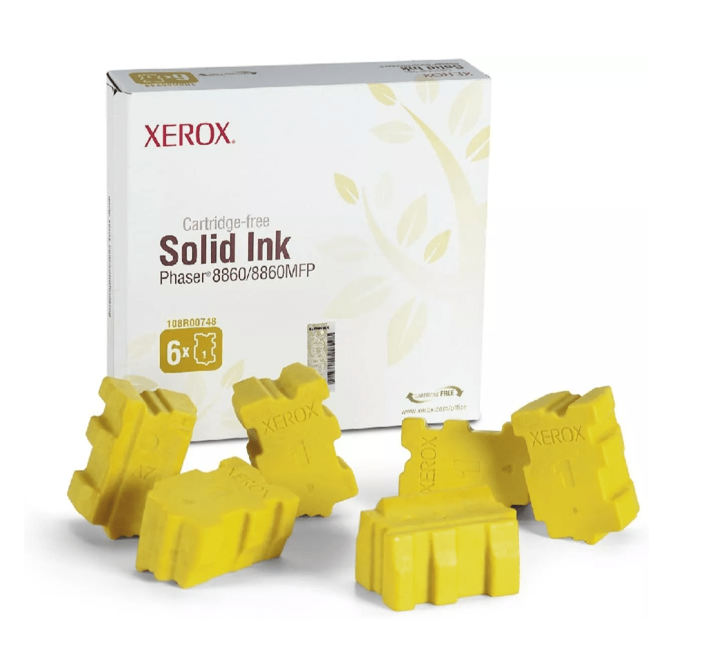 Genuine Xerox Phaser 8860 OEM Solid Ink - 108R00748 Yellow - Real Deal Toners