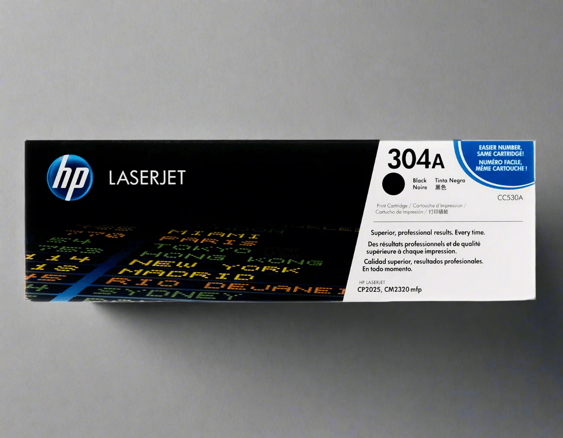 Genuine HP 304A OEM Toner SET - CC530A Black, CC531A Cyan, CC532A Yellow, CC533A Magenta - Real Deal Toners