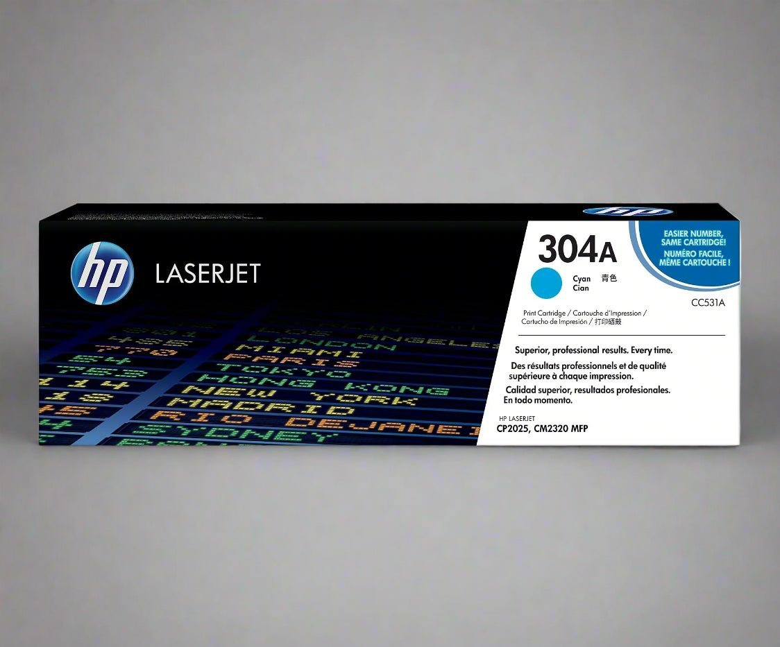 Genuine HP 304A OEM Toner SET - CC530A Black, CC531A Cyan, CC532A Yellow, CC533A Magenta - Real Deal Toners