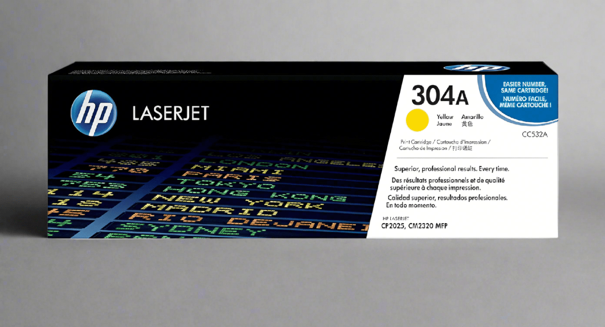 Genuine HP 304A OEM Toner SET - CC530A Black, CC531A Cyan, CC532A Yellow, CC533A Magenta - Real Deal Toners