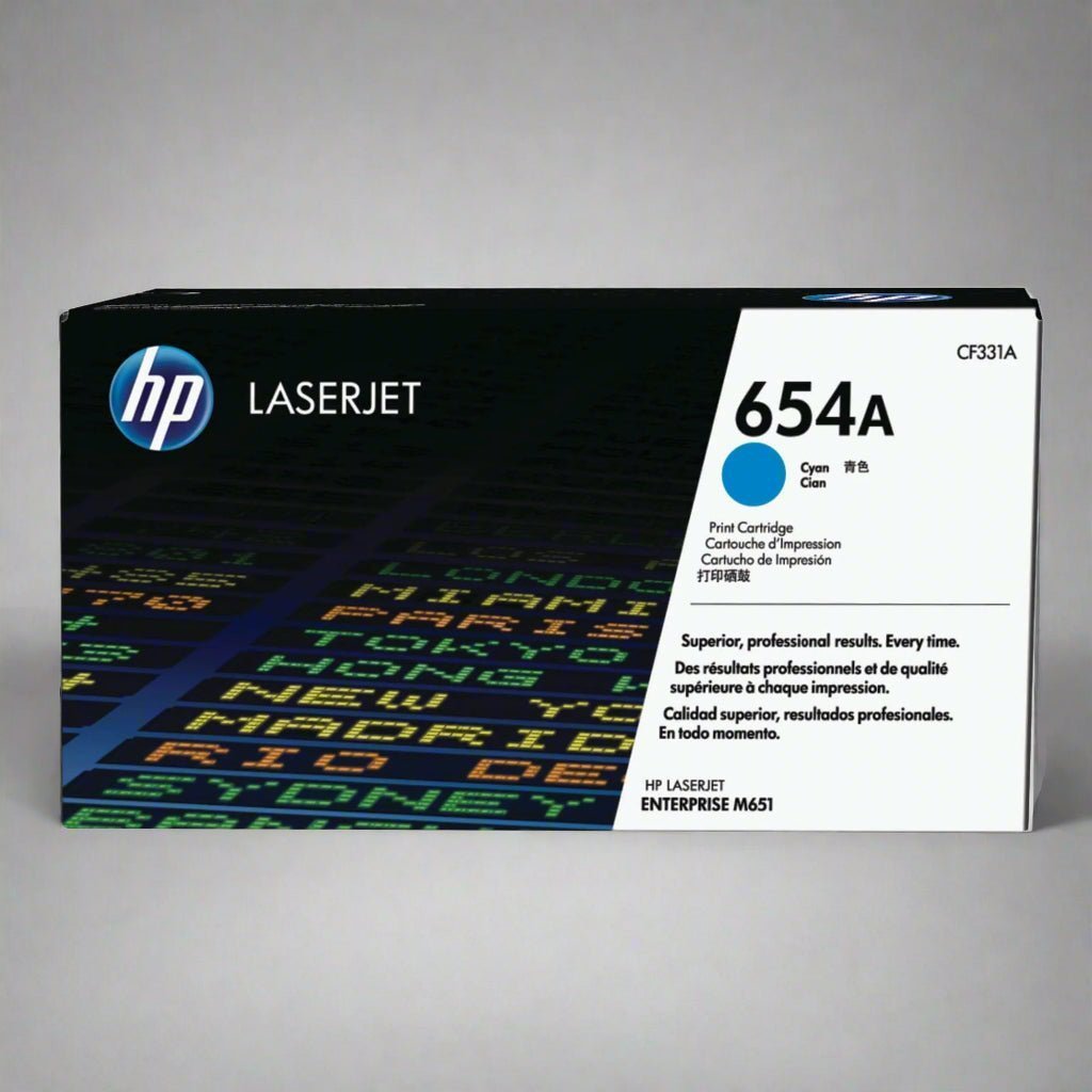 Genuine HP 654X 654A OEM Toner SET - CF330X Black, CF331A Cyan, CF332A Yellow, CF333A Magenta - Real Deal Toners