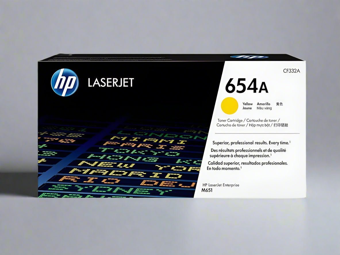 Genuine HP 654X 654A OEM Toner SET - CF330X Black, CF331A Cyan, CF332A Yellow, CF333A Magenta - Real Deal Toners