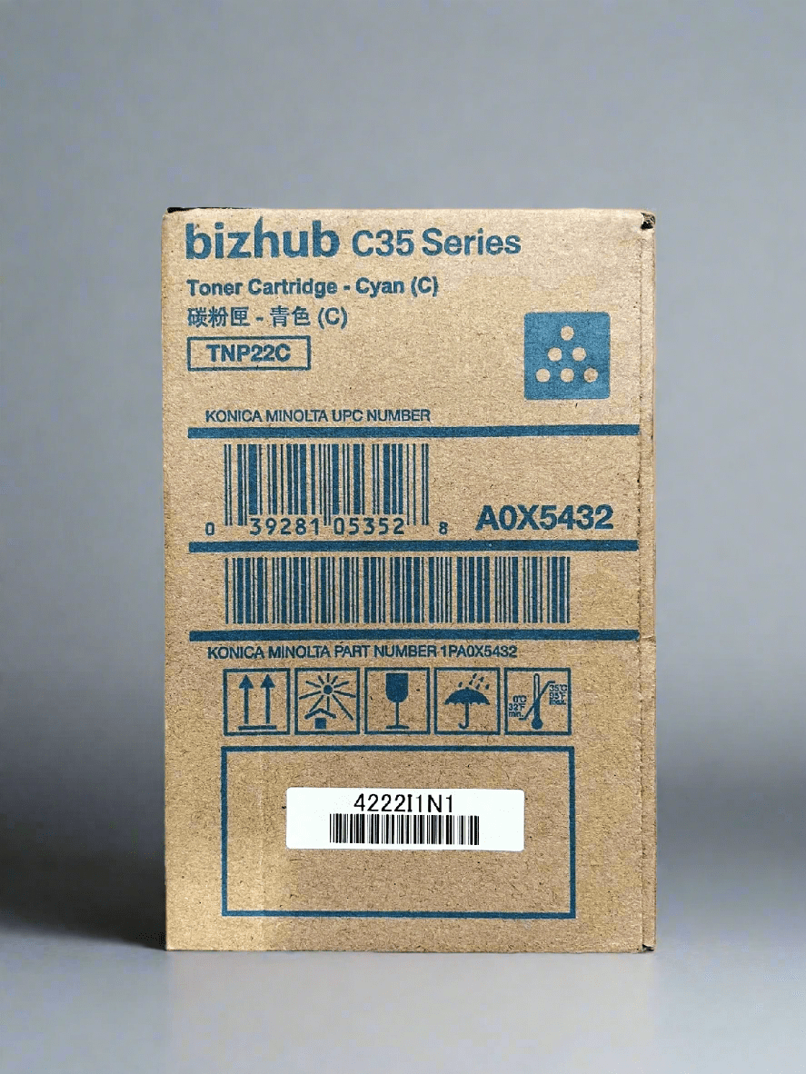 Genuine Konica Minolta OEM Toner - TNP22C (A0X5432) Cyan - Real Deal Toners