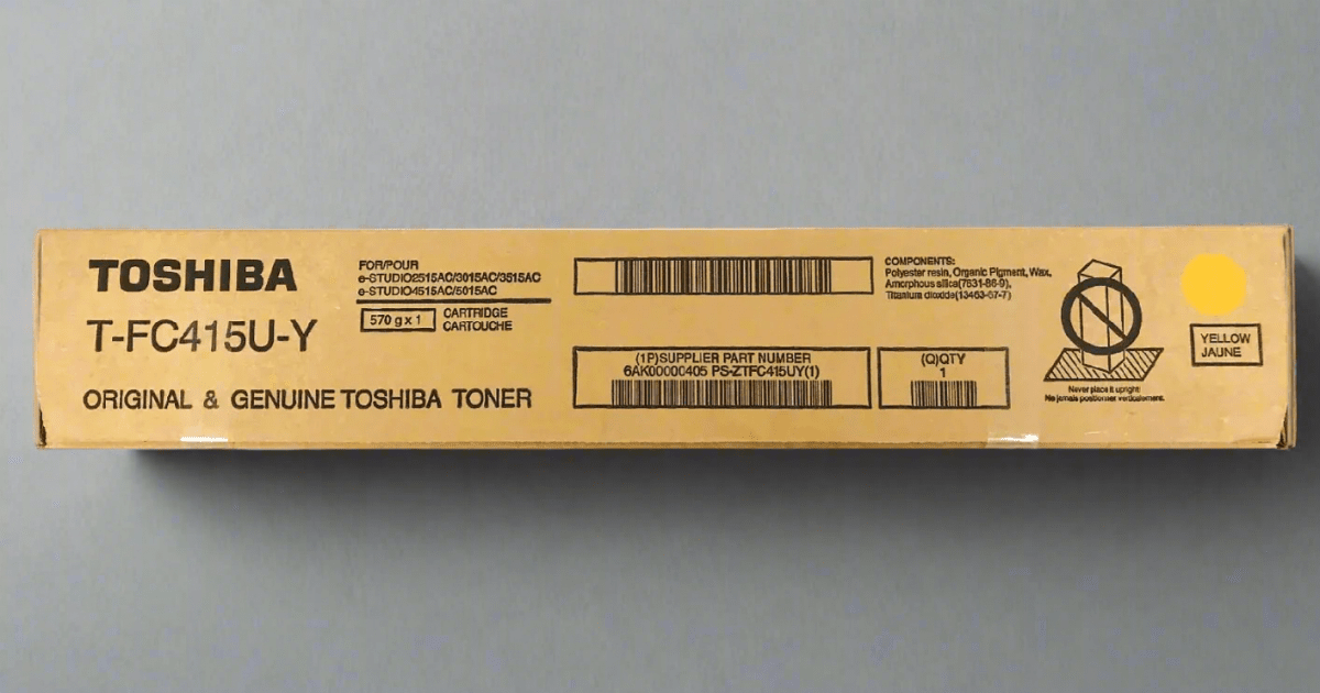 Genuine Toshiba OEM Toner Cartridge - TFC415UY Yellow - Real Deal Toners